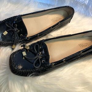 Women's~Michael Kors Black Leather Loafer Flats Shoes~Size 10M VINTAGE!